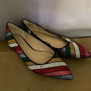 Multi stripe rhinestone flats from Mix No. 6.
